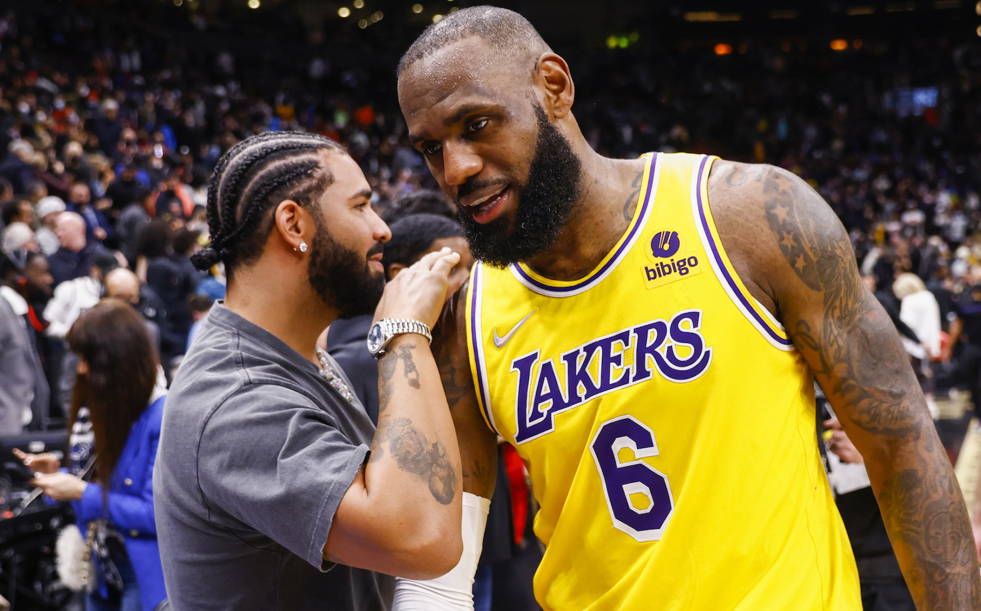 LeBron Shouts Out 'Nephew' Adonis Imitating Him After Drake Shares Video of Son Shooting Hoops in Lakers Jersey